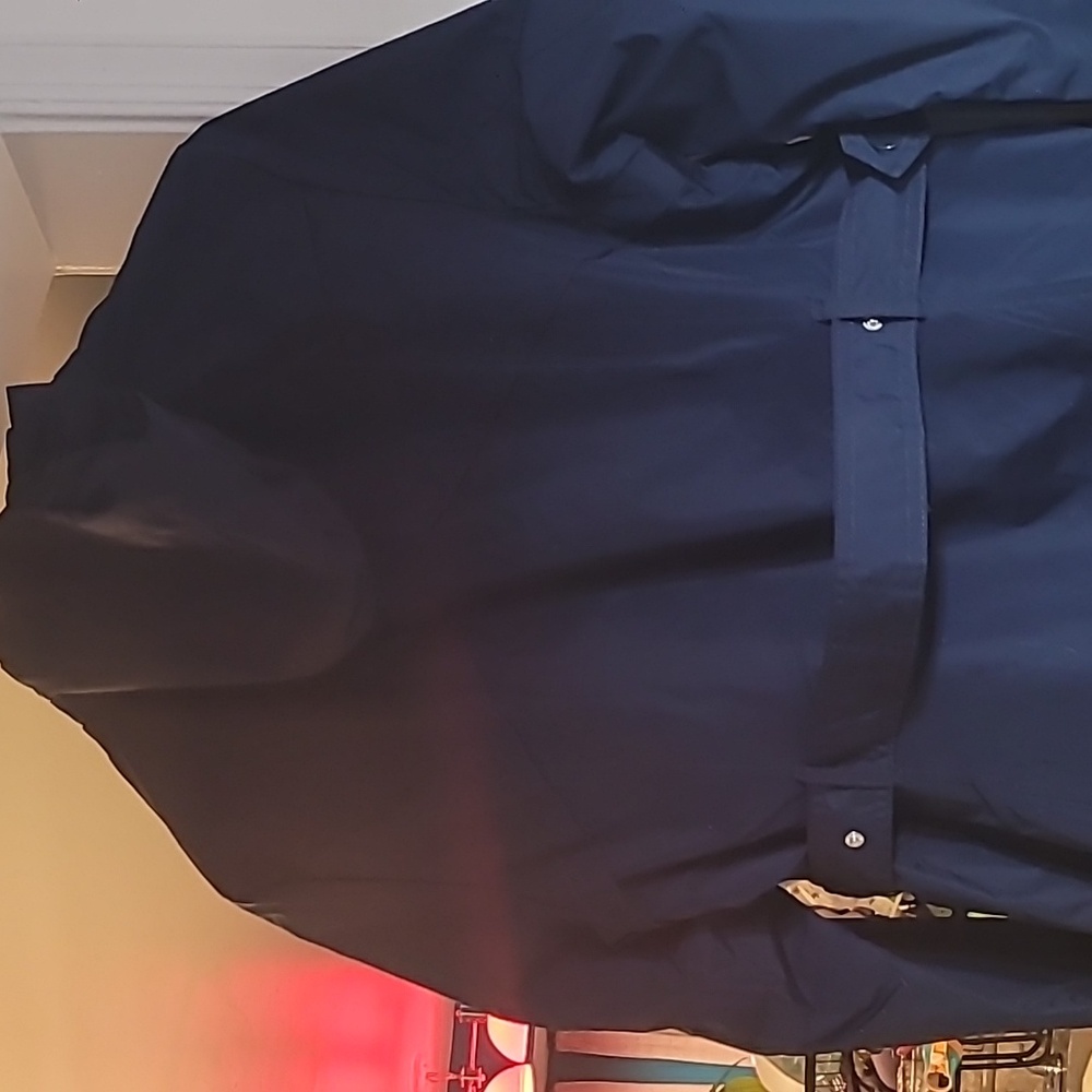 NWT INTL d.e.t.a.i.l.s Jacket Women's Rain Coat Hood Navy Peacoat Size XL - Picture 4 of 6